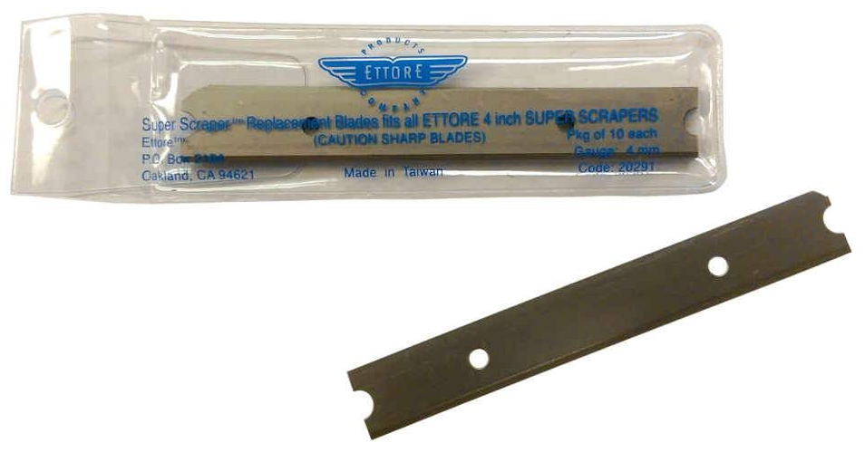 Ettore 20291 4″ Replacement Blade, 1 EA, Steel, 10 per Pack