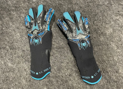 PORTEROSPYDER Elite Commando TCT Goalkeeper Gloves Size 5, Black/Blue