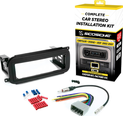 Scosche ICCR3BN Single DIN Radio Dash Kit 2002-07 Chrysler, Dodge & Jeep
