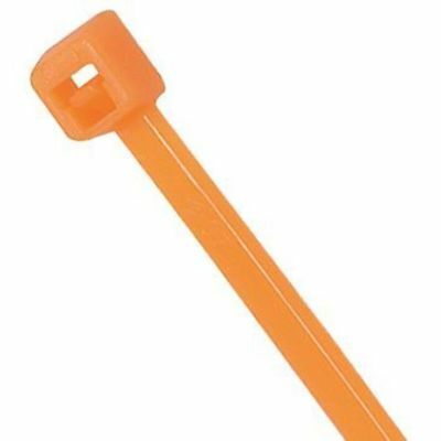 Power 1 First Cable Ties 7.9" (200mm) 36J217A, Orange, Package of 100