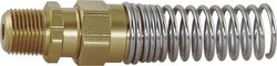 Lawson 1652 Brass Dot 3/8 Comp X Rubber Male Fitting With Spring Guard