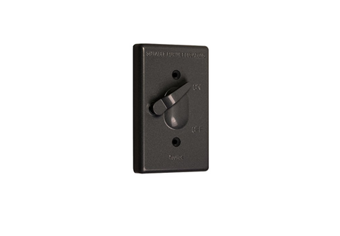 Taymac TC100Z Toggle Cover, Black 1-Gang Vertical Weatherproof Cover Toggle