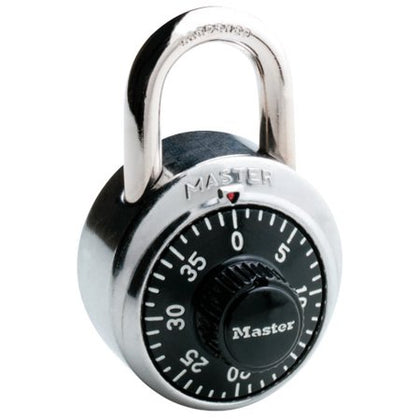 Master Lock Combination Padlock, Black/Chrome. Anti Shim and Tough Under Fire