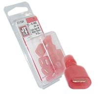 Push-On Disconnects Nylon Fully Insulated, 22-18 AWG Red, .250 Tab, Male, Qty 10