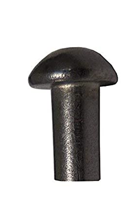 3/8 x 1/2 Steel Solid Round Head Rivet, Plain Finish, (Approximately 30 Pieces) Hanson Rivet