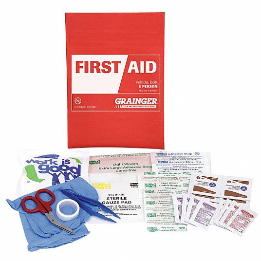 First Aid Backpack Grainger 2 Pack Grainger Bulk First Aid kit, Fabric, 5 Person – Dixon Sales and ...
