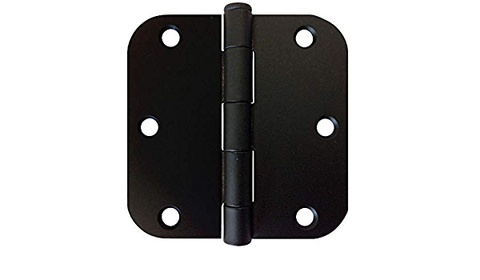ounded 3.5 Inch x 3.5 Inch Door Hinges, 18 Pack, Matte Black