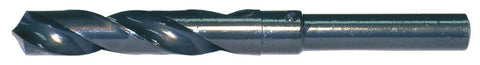 Cle-Line C20736 Silver and Deming Reduced Shank Drill, High Speed Steel, Steam Oxide Finish, Reduced Shank, 118-Degree Radial Point, 9/16" Drill Diameter