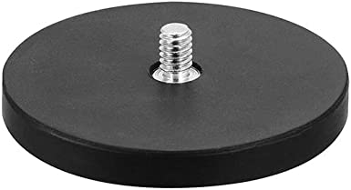 2 Pack Arkon 65mm Diameter Round Heavy-Duty Magnetic Base Black Camera Bolt