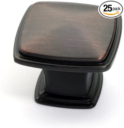 Dynasty K-81091-10B Cabinet Hardware 1-1/4-Inch Knob Oil Rubbed Bronze 25Pack