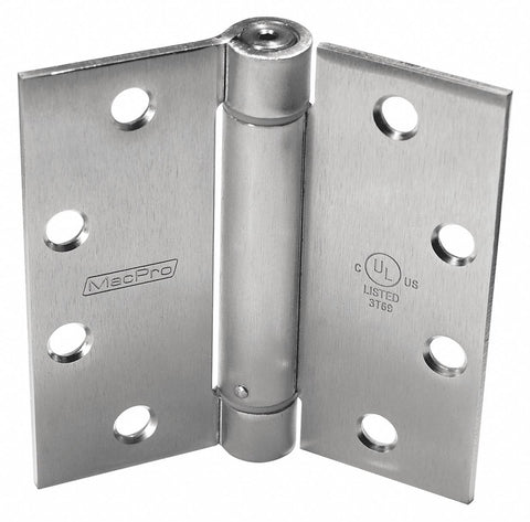 Commercial Door Spring Hinges, UL Fire Rated, 4 1/2 In. X 4 1/2 In., 2 Pack