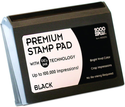 4 Pack Cosco Microgel Stamp Pad for 2000 Plus, 2 3/4 x 4 1/4, Black