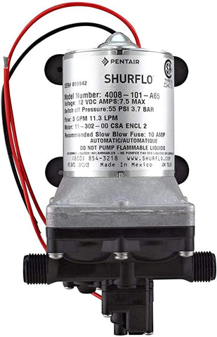 SHURFLO 4008-101-A65 New 3.0 GPM RV Water Pump Revolution, 12V