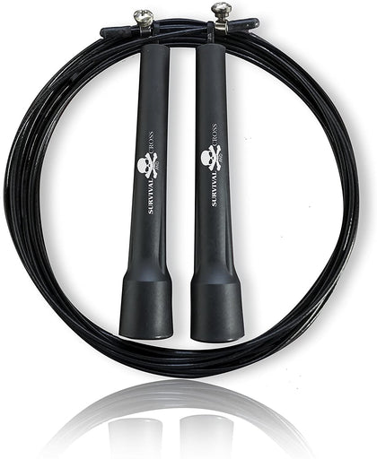 2 Pack Survival and Cross Jump Rope – Boxing – Mixed Martial Arts – Fitness Training – Speed Adjustable