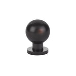 Emtek Modern Globe 1" Cabinet Knob, Flat Black