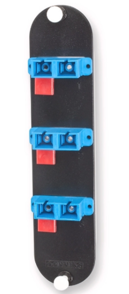 Closet Connector Housing (CCH) Panel, SC adapters, Duplex, UPC, 6 fiber, Single-mode (OS2)