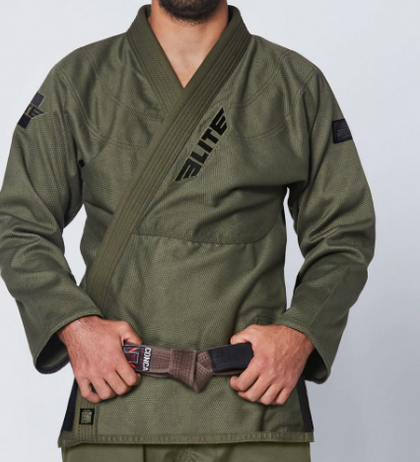 Elite Sports Men's Core Military Green Brazilian Jiu Jitsu BJJ Gi Top Size A0