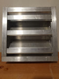 C&S Air Products Model EDD-445 Extruded Aluminum Louver 4" Deep - 45 Degree Dual-Drainable Blade