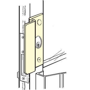 OLP-2650-DU Don Jo Latch Protector for Center Hung Doors in Duranodic Brown
