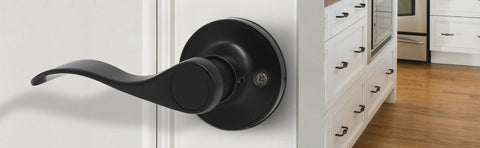 Probrico Black Wave Style Dummy Door Lever for Interior Door DL12061BKDM-R
