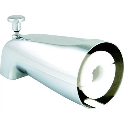 Aspen Chrome Adjustable Diverter Tub Spout For 1/2 Or 3/4 Pipe Thread