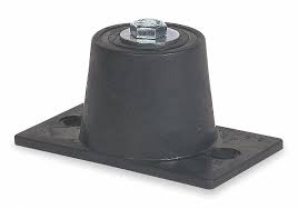 Floor Mount Vibration Isolator: Neoprene, 190 to 380 lb, 0.25 in to 0.50 in, White