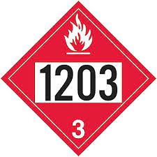 25 Pack 1203 Placard - Class 3 Flammable Liquid Placard