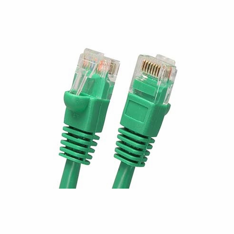 Booted, Snagless, Green Ethernet Patch Cable Cat.6 UTP 550 MHz, 1 Ft