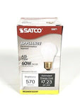 25 Pack Satco Light Bulbs 60 Watt A15 Incandescent; Frost; 2500 Average rated hours; 570 Lumens; Medium base; 130 Volt