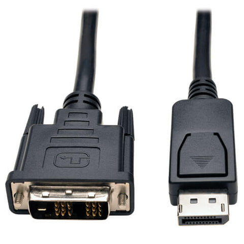 DisplayPort to DVI-D Cable Adapter, Single-Link Adapter with Latches (M/M), 6 ft.